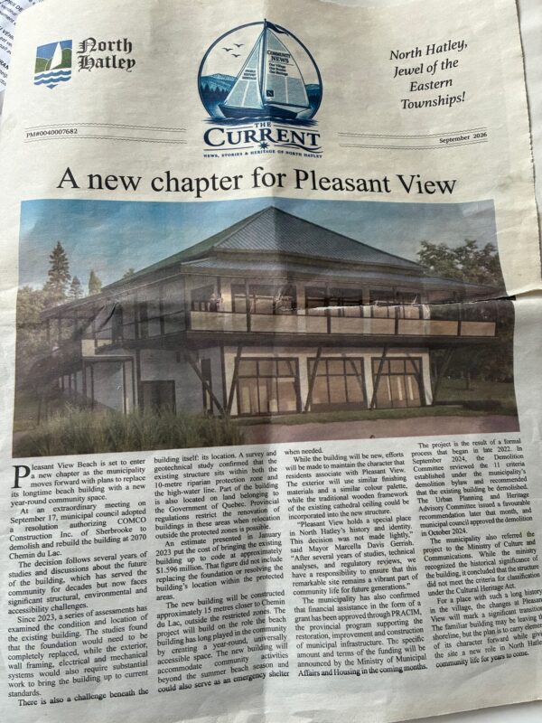 Le Courant : un nouveau journal officiel papier pour North Hatley… et quelques questions sur la transparence!